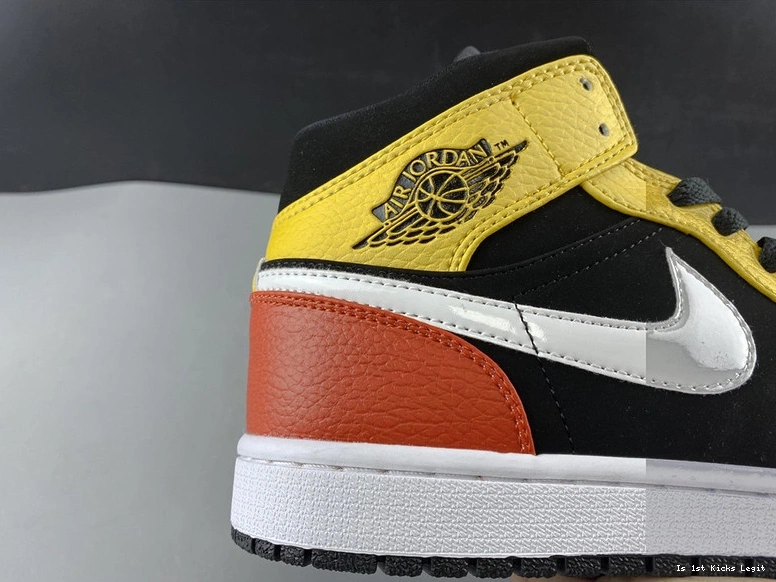 Mid 852542-087 - Amarillo Black Orange 1 Jordan 0402